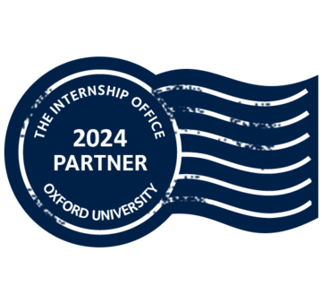 internship office partner badge 2024  white text blue background